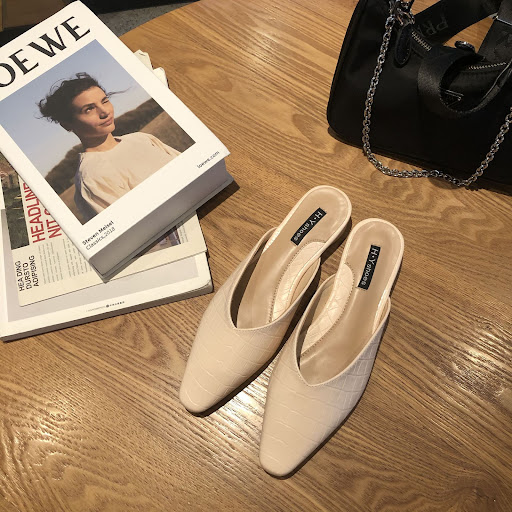 Title 6, Womens Stone Pattern Baotou Half Slippers, com...
