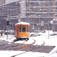 Tram sotto la neve di 