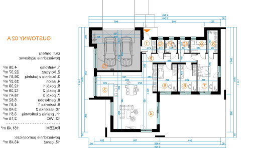 Gustowny 02A - Rzut parteru