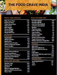 The food crave India menu 1