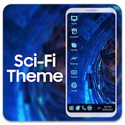 Sci fi theme for computer launcher MOD