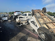 A truck ploughed into at least 15 vehicles on the M41 in Umhlanga on Monday morning. 