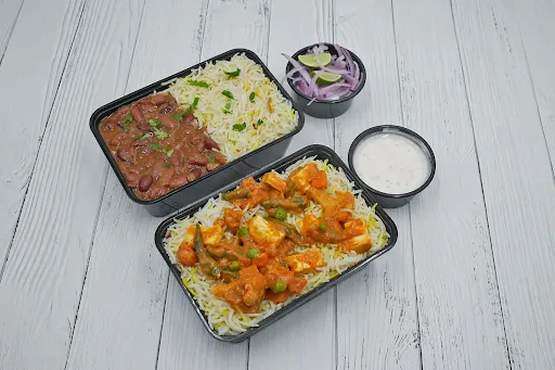 Mix Veg Biryani With Rajma Rice Bowl