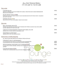 The Lounge menu 2