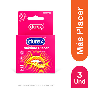 Condones Durex Máximo Placer Caja x 3 und  