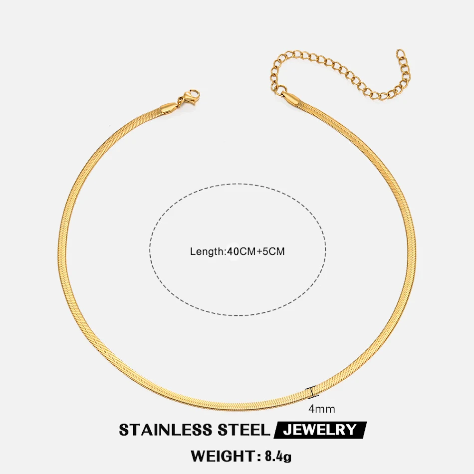 Roestvrijstalen Snake Bones ketting, Europees en Amerikaans design, duurzaam en stijlvol voor een moderne uitstraling.