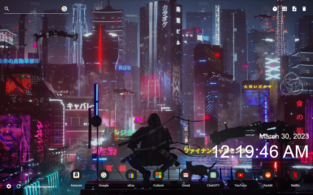 Tokyo Cyberpunk New Tab Preview image 6