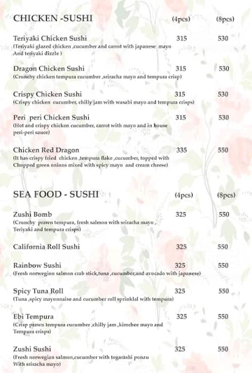 Zushi By Tasty Noodle Twist menu 