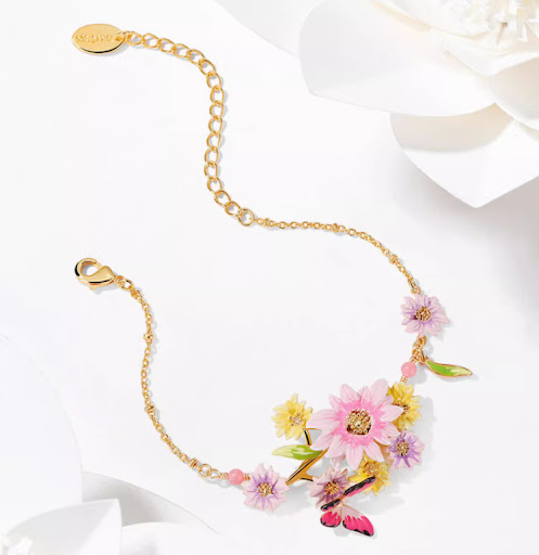 Title 2, Butterfly Flower Bracelet Exquisite Bracelet Gi...
