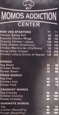 Momos Addiction Center menu 1