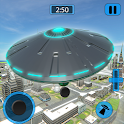 Icon Alien Flying UFO Space Ship