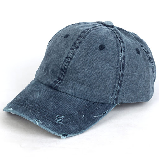 Title 6, Washed Hole Baseball Cap Womens Simple Duck To...