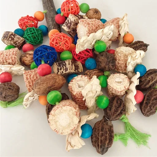 new Bird Toy Parrot Chewing Toy Birdcage Block Tearing Toy Small Medium Birds Cage Wooden Block for Lovebirds Conure
