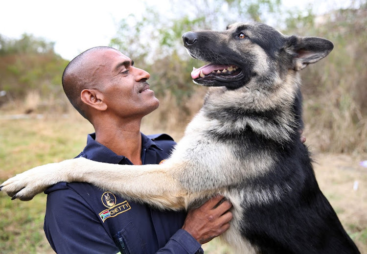 Collin Chetty and his dog, Ghost. He says his pawed partner was the real star of the show.