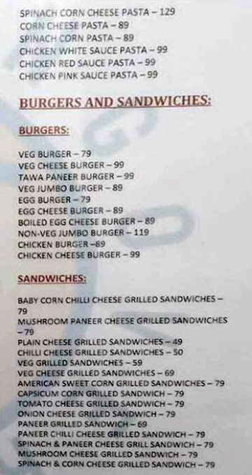 Bay Of Hangover menu 