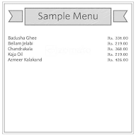 Sarvani Sweets menu 1