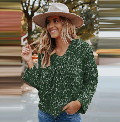 Title 1, Loose Long-sleeved Solid Color Hooded Sweater