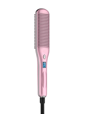 Modelador de Cabelo 2 em 1 Alisador e Modelador com Escova Elétrica, Alisa e Cria Cachos Perfeitos, Ideal para Uso Diário, Fácil de Usar e Leve.