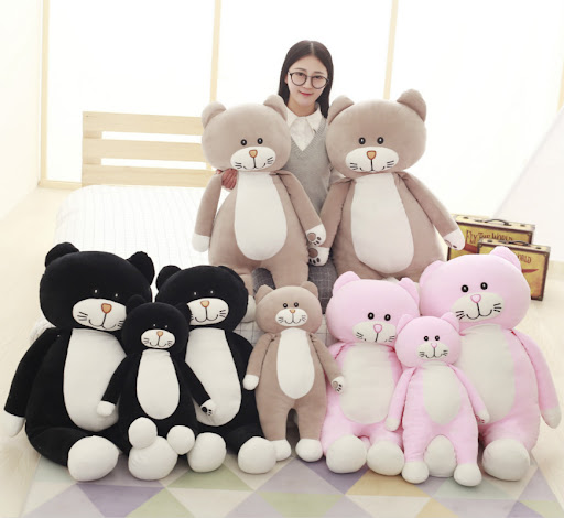 Title 3, Plush Toy Cat Stretch Down Feather Cotton Cat N...