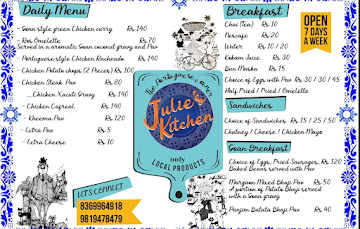 Julie's Kitchen menu 