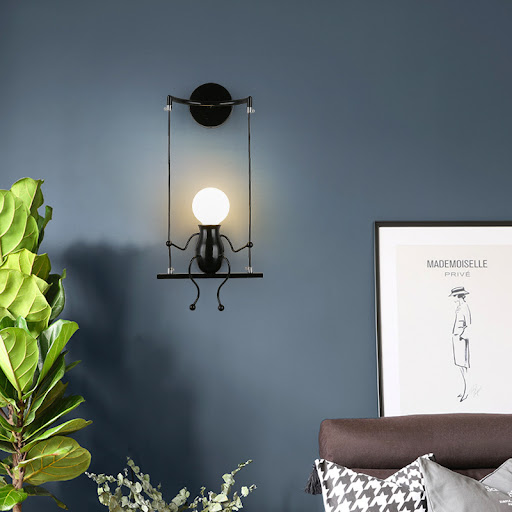Title 2, Bedroom creative villain lamp for bedside, corr...