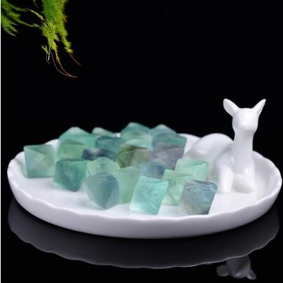 Title 2, Rough Double-pointed Octahedral Green Fluorite ...