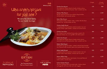 The Biryani Den menu 