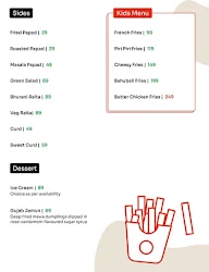 The Indian Heat menu 2