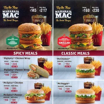 McDonald's menu 