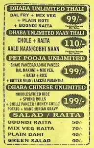 Dhaba Unlimited menu 1