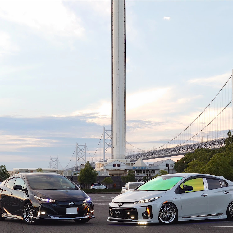プリウスPHVの瀬戸大橋記念公園プチMT・プリウスphv zvw52・プリウスPHV GR・プリウス・みなさんとコラボに関するカスタム事例の投稿画像1枚目