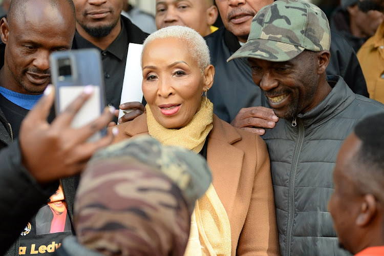 Ria Ledwaba attends the SA Football Association elective congress at Sandton Convention Centre in Johannesburg on June 25 2022.