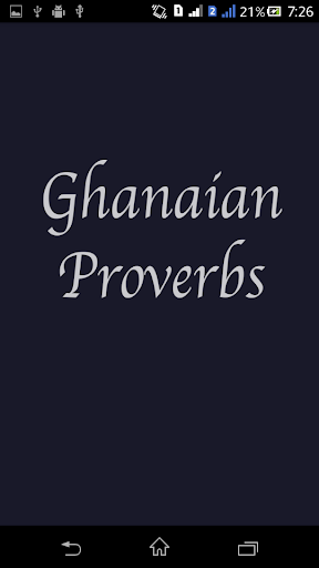 Ghanaian Proverbs