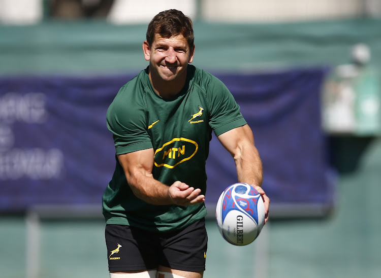 The Springboks' Kwagga Smith during their training session at Stade Campus RCT in Toulon on Tuesday.