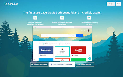 Beautiful & Customizable New Tab Page Openoox