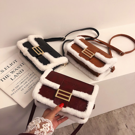 Title 1, Autumn And Winter Lamb Hair Texture Small Bag W...