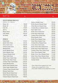 Veg Sizzel's menu 6