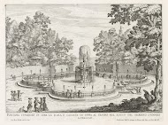 Fontein in de tuinen van de Villa Torlonia te Frascati