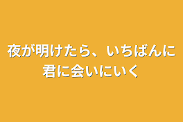 夜が明けたら、いちばんに君に会いにいく