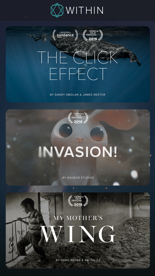 Android application Within VR - Cinematic Virtual Reality screenshort