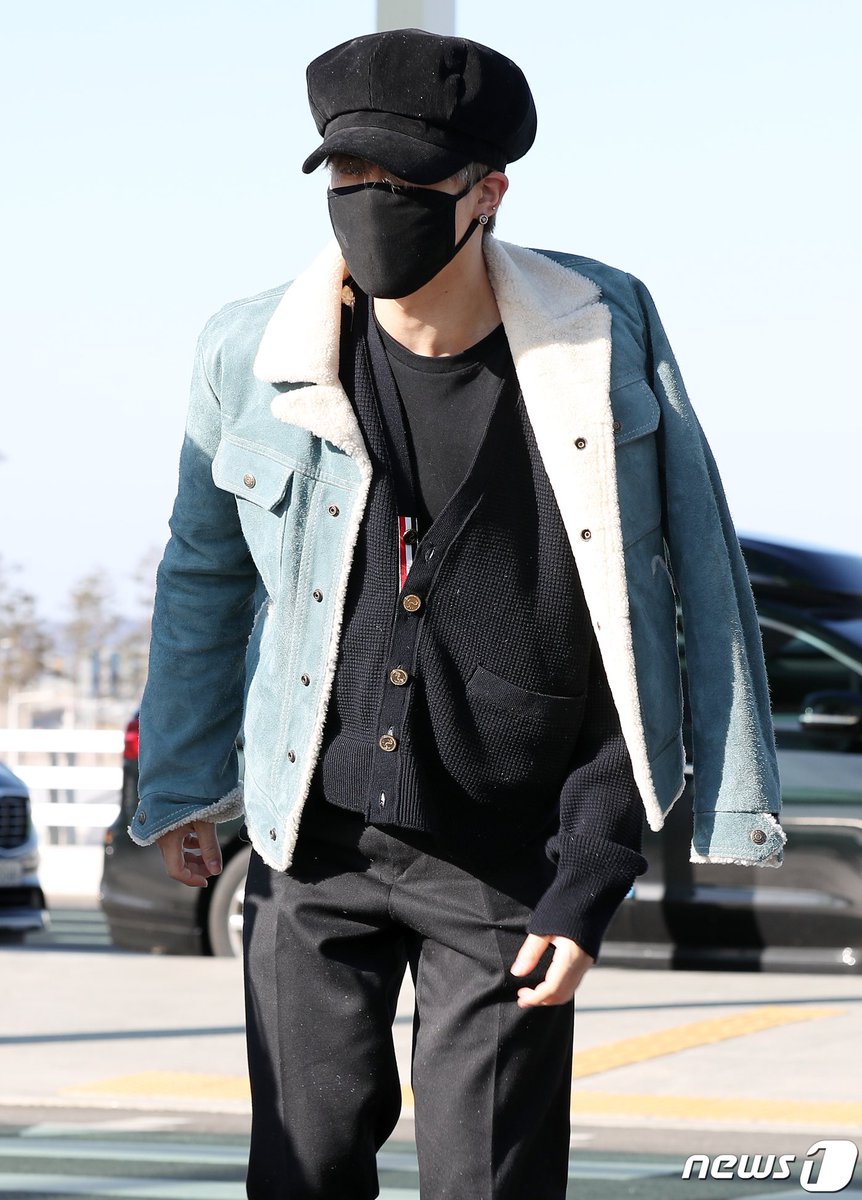 BTS Jimin, Jin, and V Bundled Up in Winter-Ready Outfits at the Airport