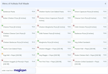 Kolkata Roll Waale menu 