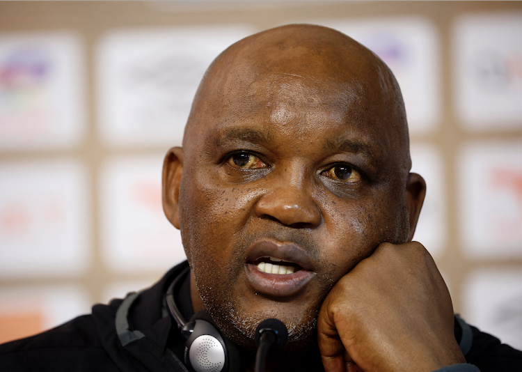 Al Ahly coach Pitso Mosimane during the press conference REUTERS/Juan Medina