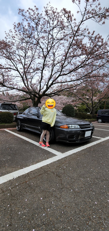 スカイライン GT-Rの桜とコラボ・龍ヶ崎森林公園・守谷SA・守犬(もりけん)に関するカスタム事例の投稿画像2枚目