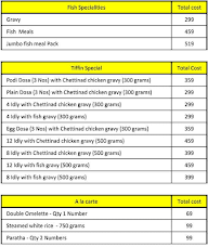 Hyku Foods menu 1