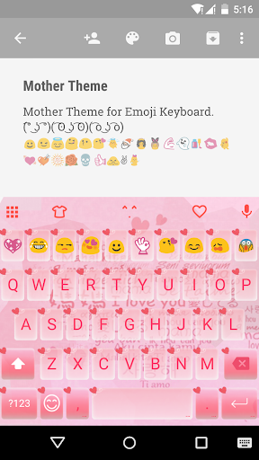 Mother's Day Emoji Keyboard