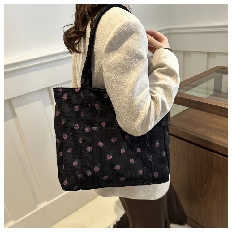 Sac cabas portable grande capacité, beau style preppy simple et tendance, sac à bandoulière décontracté et cool, parfait pour tous les jours