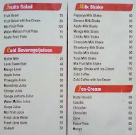 Hotel Natraj menu 1