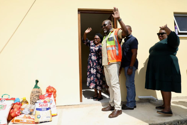 The city handed over a three-bedroom house to 76-year-old Gogo Ndawonde and her family in Umlazi’s U-section. It is one of 60 houses built as part of “storm disaster houses” programme.