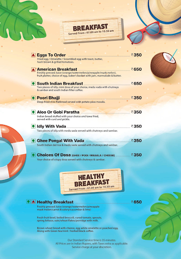 Seacrest Beach Resto & Bar menu 
